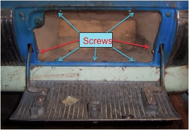 1954 Chevy glove compartment